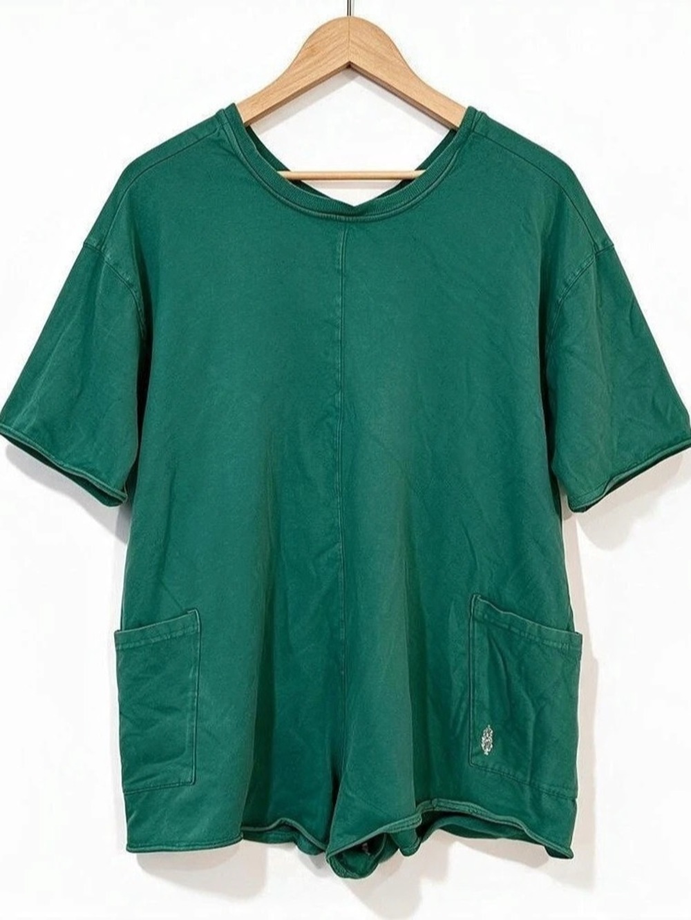 free people movement green hot shot tee romper